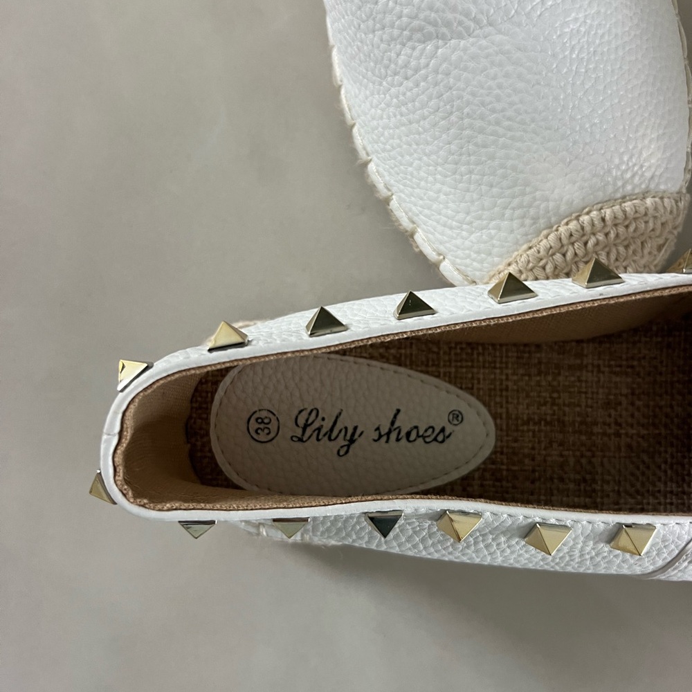 White leather shoes